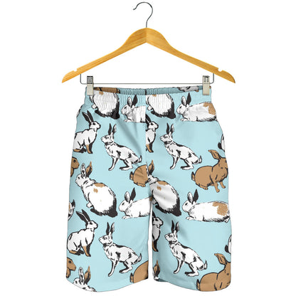 Rabbit Pattern Print Design RB018 Mens Shorts