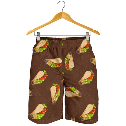 Taco Pattern Print Design TC08 Mens Shorts
