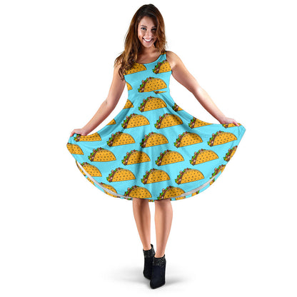 Taco Pattern Print Design TC03 Midi Dress