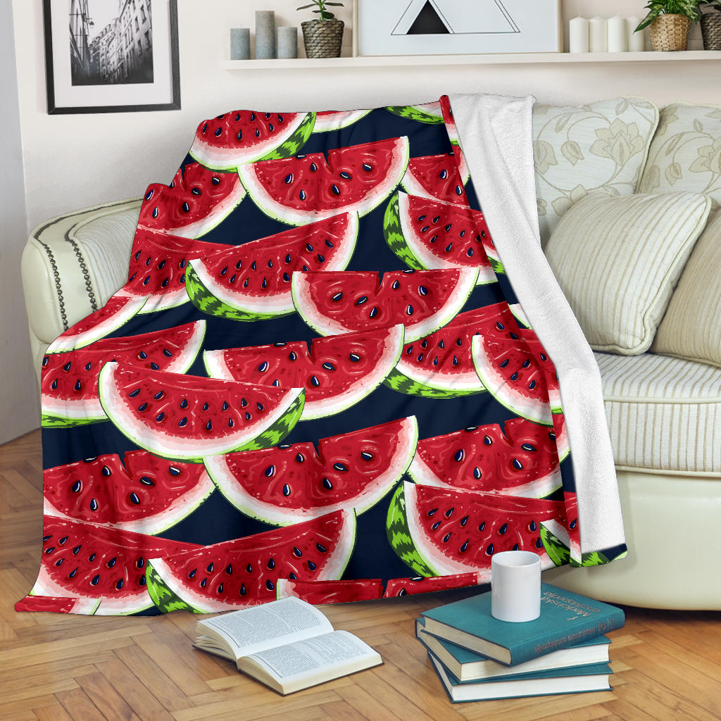 Watermelon Pattern Print Design WM011 Fleece Blanket