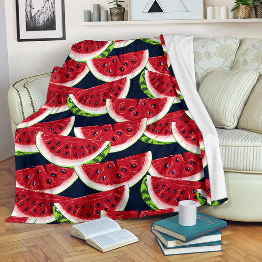 Watermelon Pattern Print Design WM011 Fleece Blanket