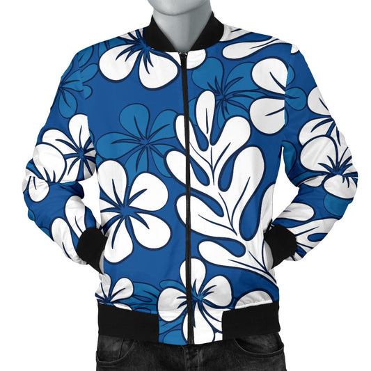 Plumeria Pattern Print Design PM015 Men Bomber Jacket
