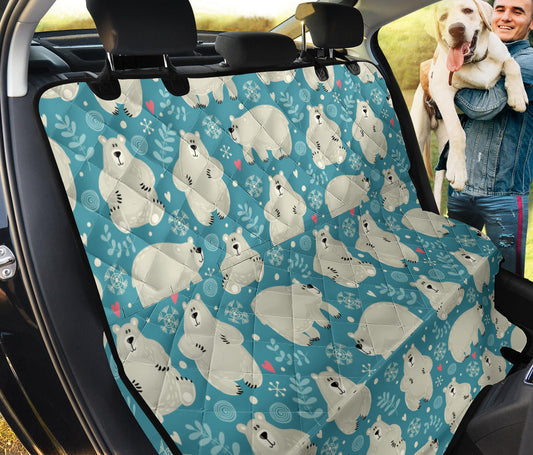 Bear Pattern Print Design BE04 Rear Dog  Seat Cover