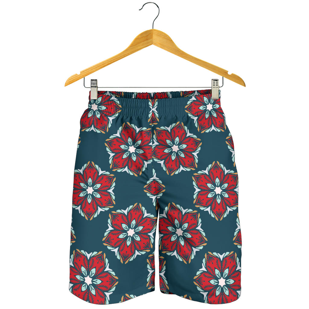 Poinsettia Pattern Print Design A03 Mens Shorts