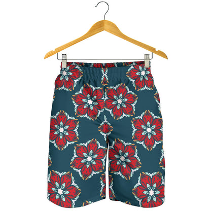 Poinsettia Pattern Print Design A03 Mens Shorts