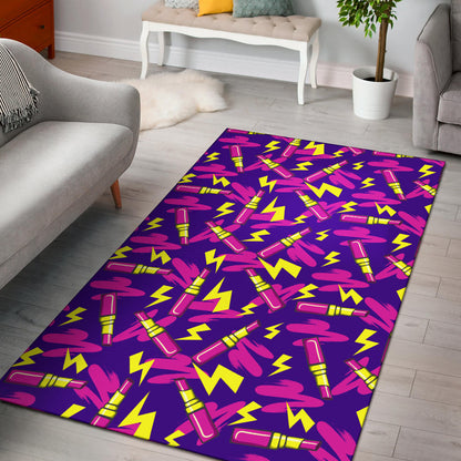 Lipstick Pattern Print Design LT04 Area Rugs