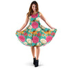 Summer Floral Pattern Print Design SF07 Midi Dress