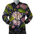 lotus Embroidered Pattern Print Design LO06 Men Bomber Jacket