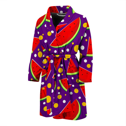 Watermelon Pattern Print Design WM010 Men Bathrobe