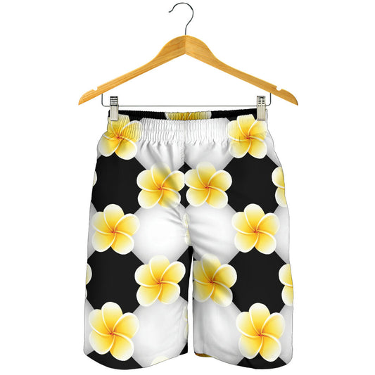 Plumeria Pattern Print Design A04 Mens Shorts