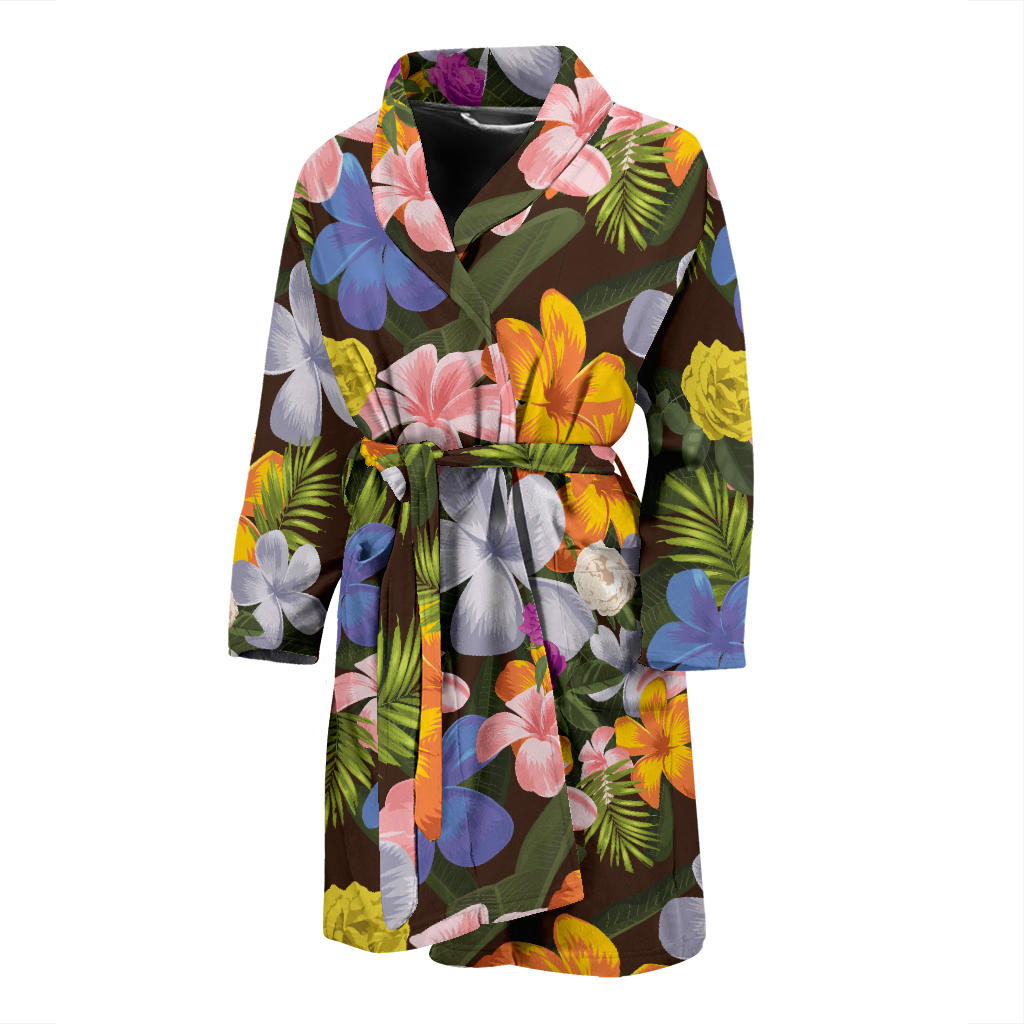 Plumeria Pattern Print Design PM03 Men Bathrobe