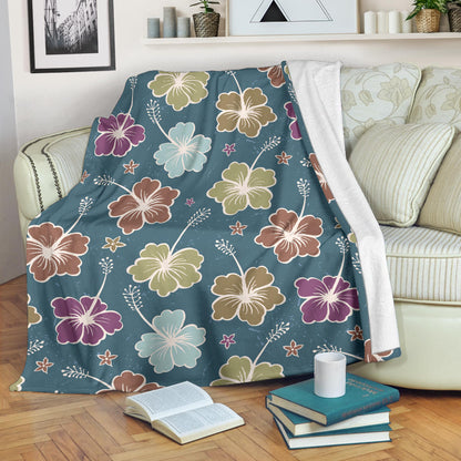 Hibiscus Pattern Print Design HB033 Fleece Blanket