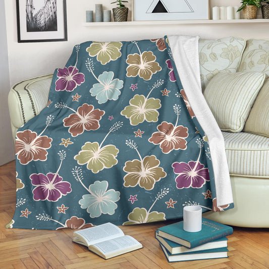 Hibiscus Pattern Print Design HB033 Fleece Blanket