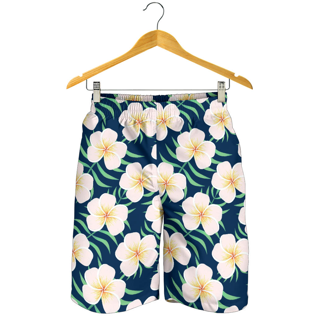 Pink Plumeria Pattern Print Design PM016 Mens Shorts
