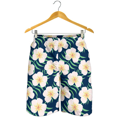 Pink Plumeria Pattern Print Design PM016 Mens Shorts