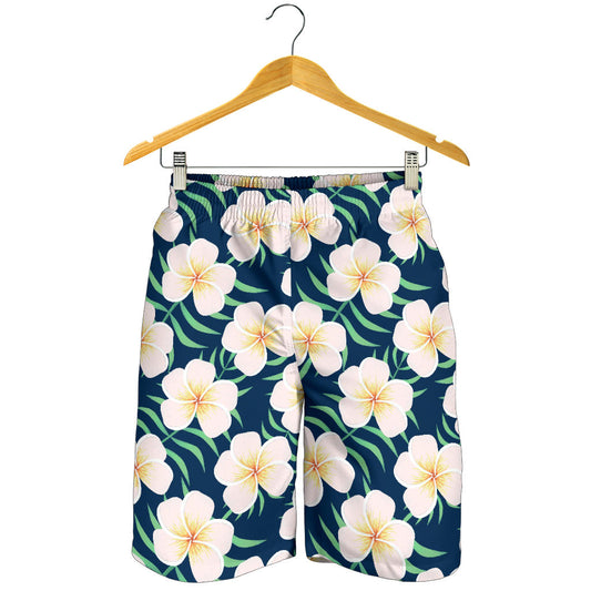 Pink Plumeria Pattern Print Design PM016 Mens Shorts