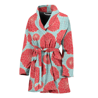 Marigold Pattern Print Design MR04 Women Bathrobe