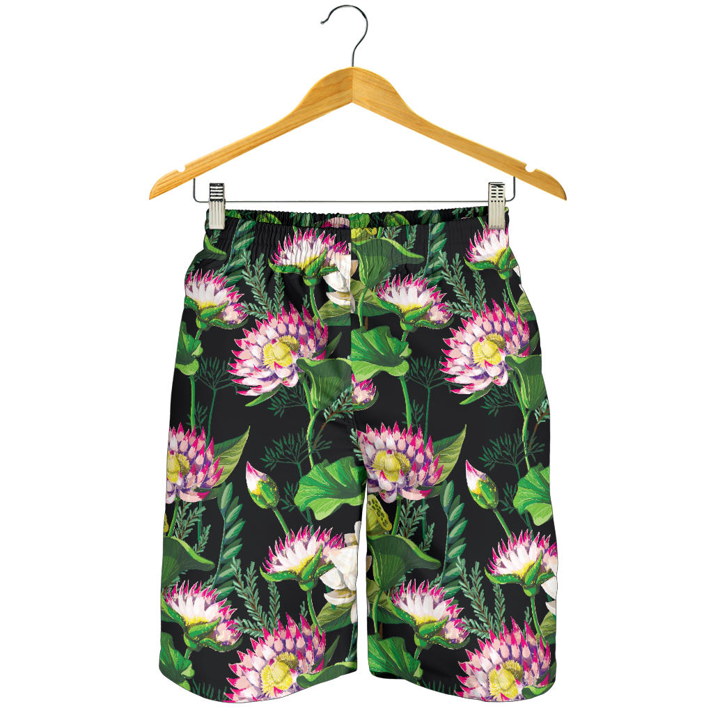 Water Lily Pattern Print Design WL010 Mens Shorts