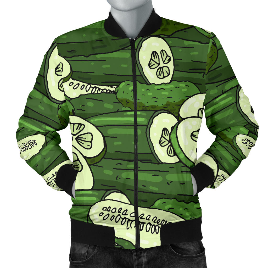 Cucumber Pattern Print Design CC01 Men Bomber Jacket