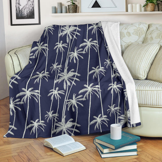 Palm Tree Pattern Print Design PT06 Fleece Blanket