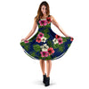 Hibiscus Pattern Print Design HB028 Midi Dress