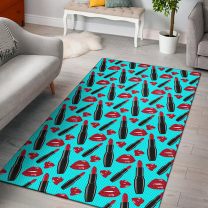 Lipstick Pattern Print Design LT02 Area Rugs