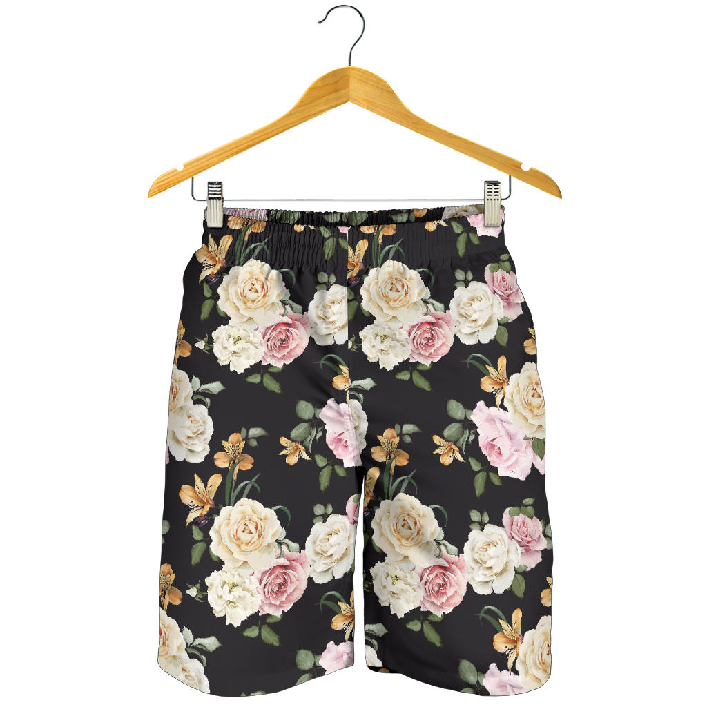 Rose Pattern Print Design A01 Mens Shorts
