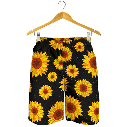 Sunflower Pattern Print Design SF09 Mens Shorts