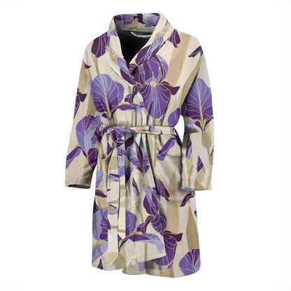 Iris Pattern Print Design IR02 Men Bathrobe