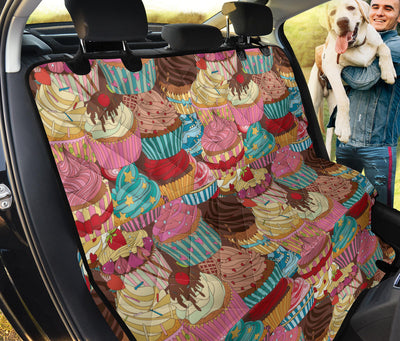 Cupcake Pattern Print Design CP01 Rear Dog  Seat Cover