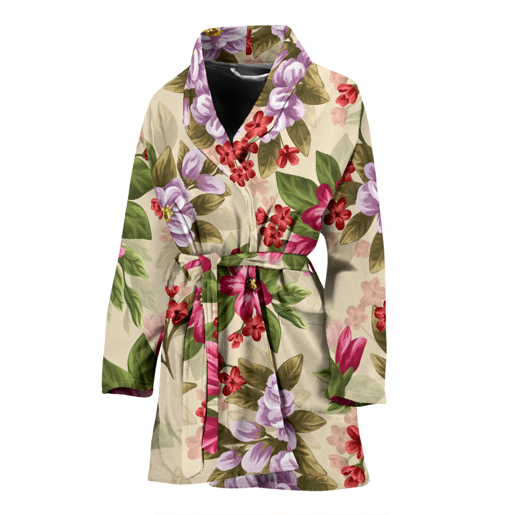 Summer Floral Pattern Print Design SF08 Women Bathrobe