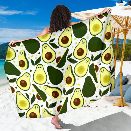 Avocado Pattern Print Design AC06 Sarong Pareo Wrap