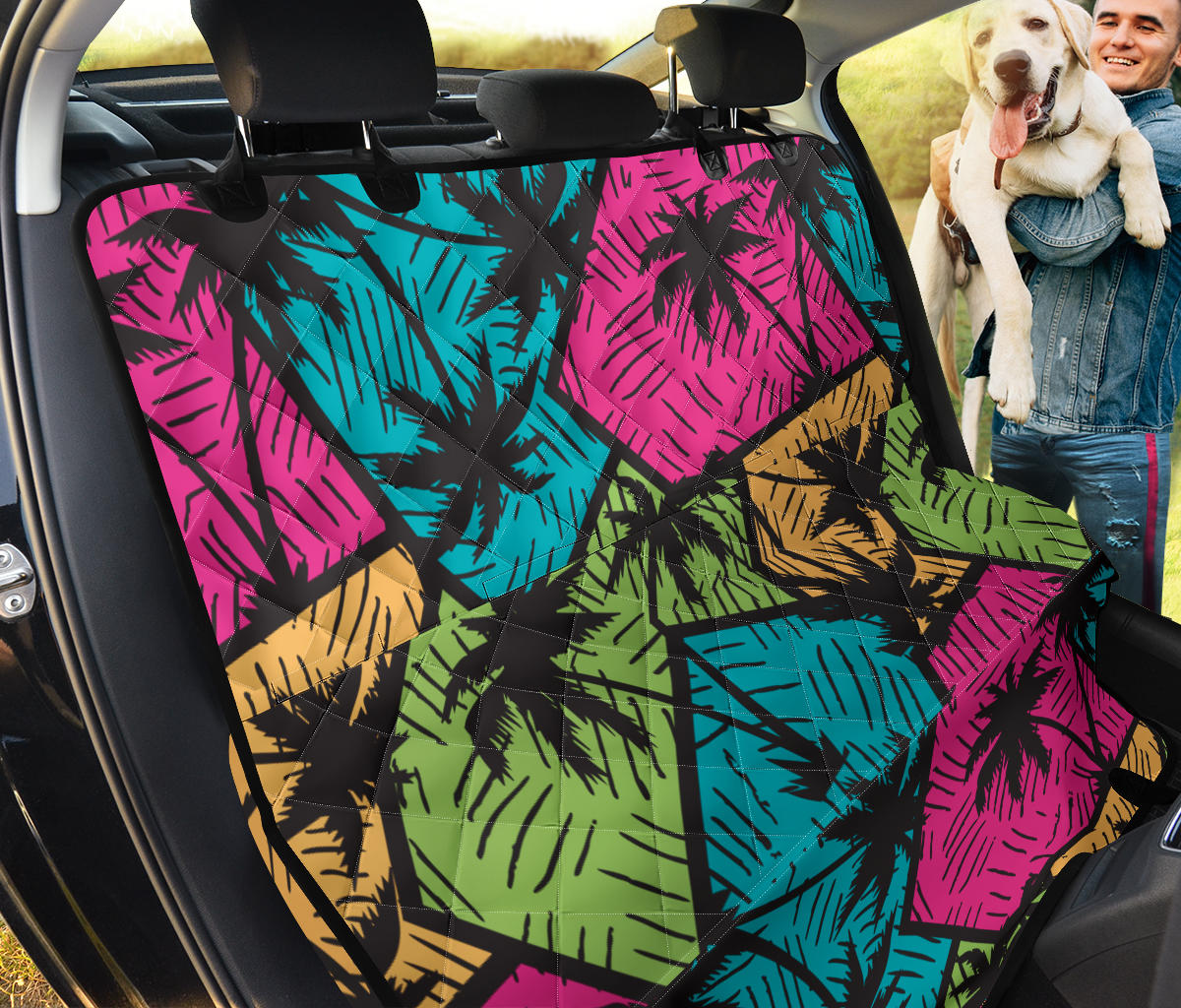 Palm Tree Pattern Print Design PT09 Rear Dog  Seat Cover