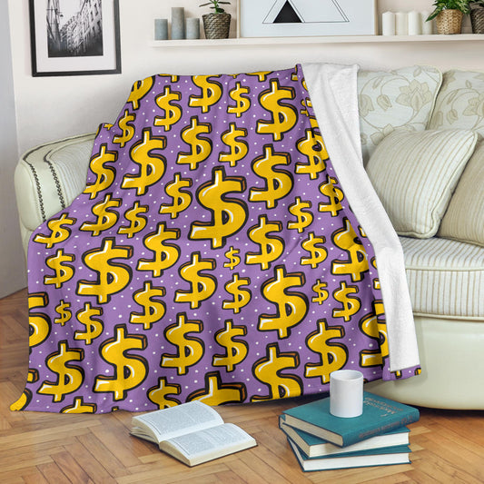 Dollar Pattern Print Design DO01 Fleece Blanket