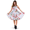 Cherry Blossom Pattern Print Design CB07 Midi Dress