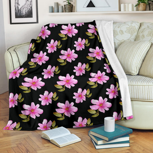 Magnolia Pattern Print Design MAG06 Fleece Blanket