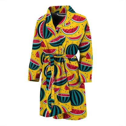Watermelon Pattern Print Design WM02 Men Bathrobe