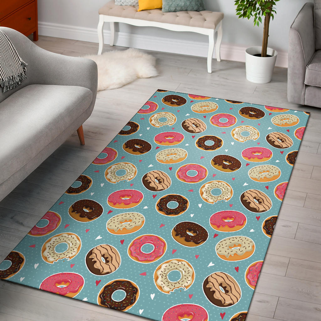 Donut Pattern Print Design DN04 Area Rugs