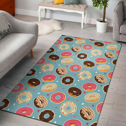 Donut Pattern Print Design DN04 Area Rugs