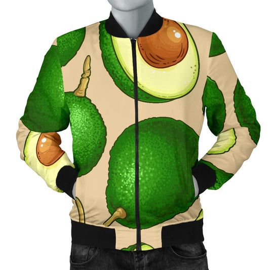Avocado Pattern Print Design AC010 Men Bomber Jacket