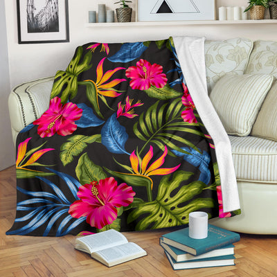 Bird Of Paradise Pattern Print Design BOP014 Fleece Blanket