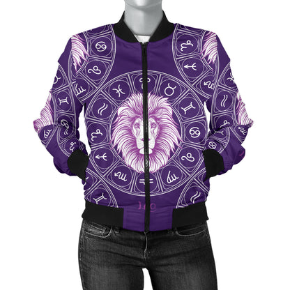 Leo Pattern Print Design 04 Women's Bomber Jacket