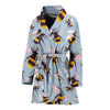 Bee Pattern Print Design BEE08 Women Bathrobe