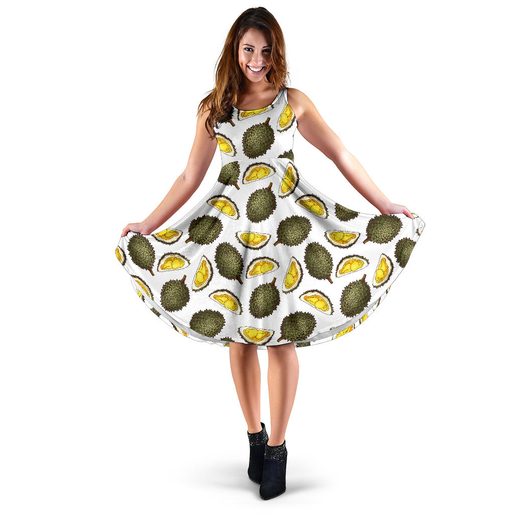 Durian Pattern Print Design DR03 Midi Dress