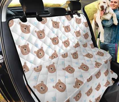 Bear Pattern Print Design BE02 Rear Dog  Seat Cover