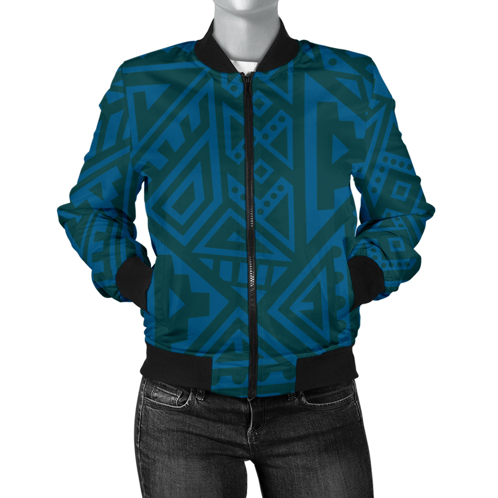 Maori Pattern Print Design 03 Women's Bomber Jacket