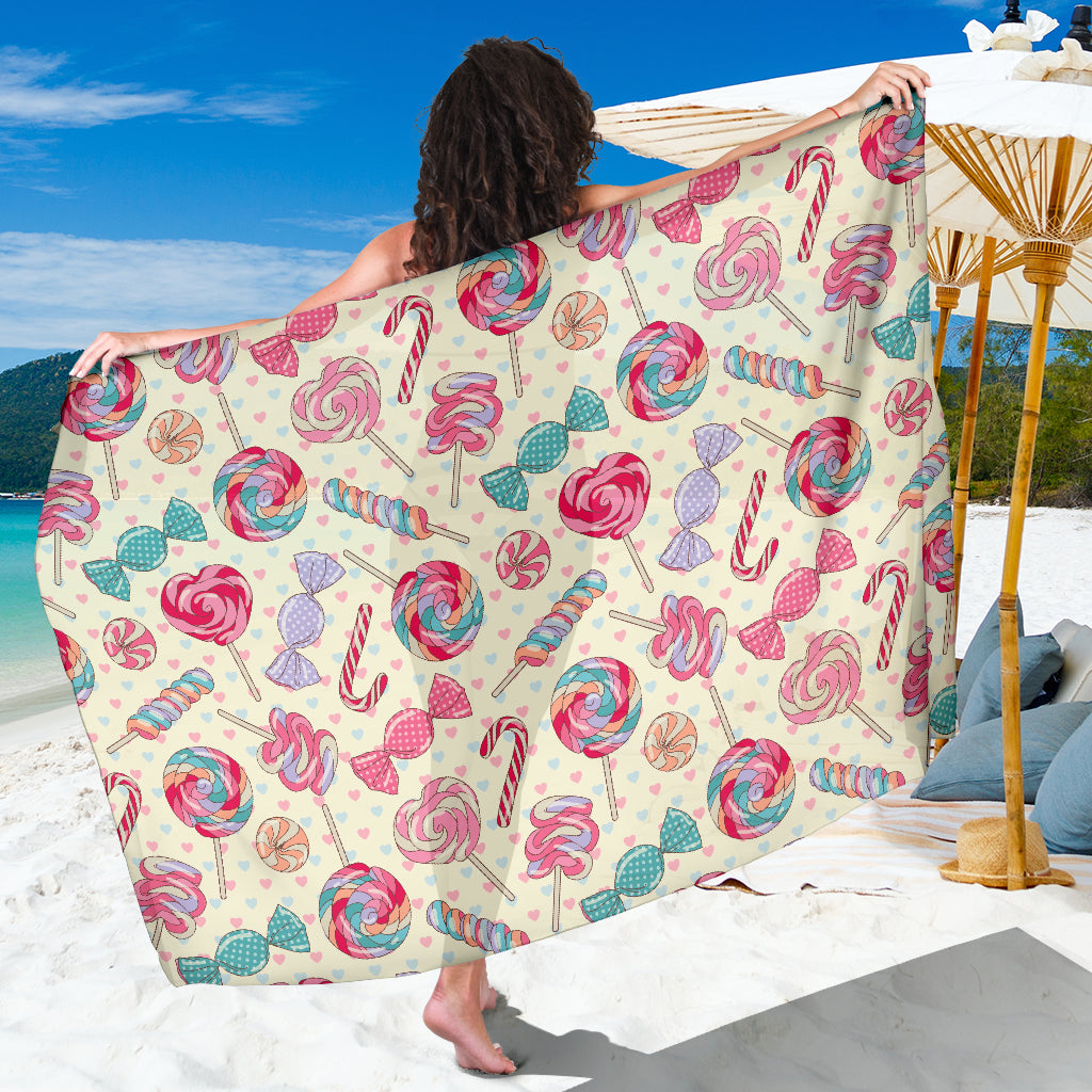 Candy Pattern Print Design CA04 Sarong Pareo Wrap