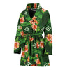 Hibiscus Pattern Print Design HB05 Women Bathrobe