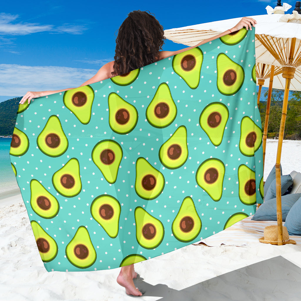 Avocado Pattern Print Design AC012 Sarong Pareo Wrap
