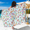 Ice Cream Pattern Print Design IC02 Sarong Pareo Wrap